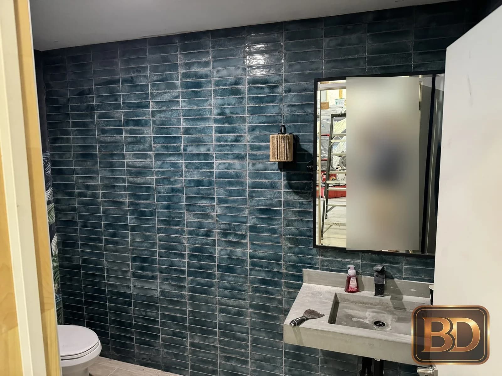 Completed feature tile installation